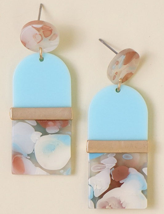 Arched Acrylic Drop Earrings