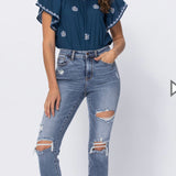 Judy Blue High Rise Destroyed Slim Fit Jean