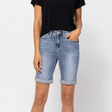 Judy Blue Hi Rise Cuffed Bermuda Shorts