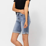 Judy Blue Hi Rise Cuffed Bermuda Shorts