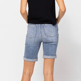 Judy Blue Hi Rise Cuffed Bermuda Shorts