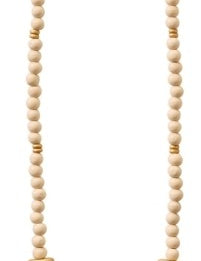 Wood Bead Tassel Necklace