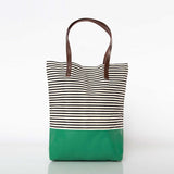 Seaport Stripe Dipped Canvas Tote
