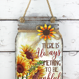 Metal Mason Jar Sign
