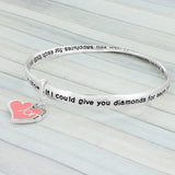 Mother'S Twist Bangle Pink Heart