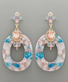 Acrylic & Rhinestone Earrings