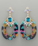 Acrylic & Rhinestone Earrings