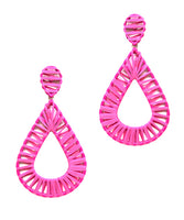 Raffia Woven Teardrop Earrings