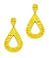 Raffia Woven Teardrop Earrings