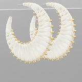 Raffia & Bead Earrings
