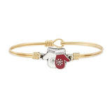 Red Mittens Bangle Bracelet