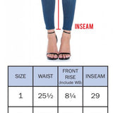 Camilla Mid Rise Destroyed Skinny Crop Jeans