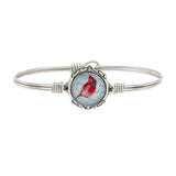 Vintage Red Cardinal Bangle Bracelet