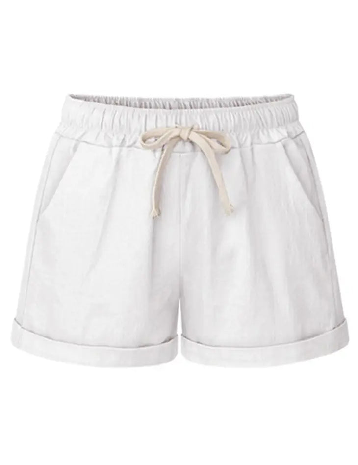 Drawstring Casual Rolled Shorts