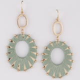 Threaded Oval Earring