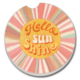 Hello Sun Absorbent Stone Car Coaster 1 Pack 2.6"