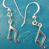 Music Notes Silver Earrings