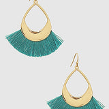 Tassel Teardrop Metal Earrings