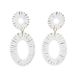 White Wrapped Earrings