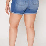 One Button Double Cuff Shorts